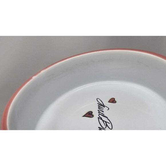 Vtg Laurel Burch Ceramic Cat Food Water Bowl Colorful Whimsical Cat Design 5-1/4 - Picture 9 of 13